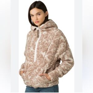 PrAna Polar Escape Half Zip Hoodie Organic Cotton Sherpa Pullover Women's Small